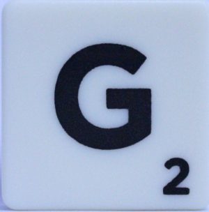PARTS ONLY - Scrabble Board Game Harry Potter Edition - (1) Letter G Tile Only
