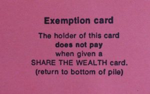 PARTS ONLY - The Game of Life Board Game 1976 Version - (1) Pack of 7 Exemption Cards Only