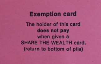 PARTS ONLY - The Game of Life Board Game 1976 Version - (1) Pack of 7 Exemption Cards Only