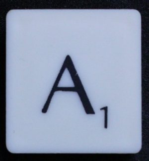 PARTS ONLY - Scrabble Board Game 1988 Murfett Regency Version - (1) Letter Tile A Only