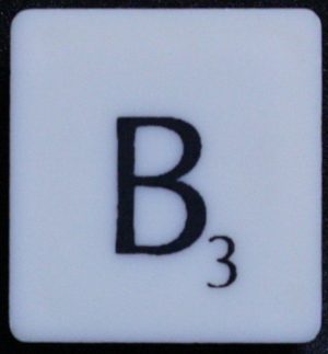 PARTS ONLY - Scrabble Board Game 1988 Murfett Regency Version - (1) Letter Tile B Only