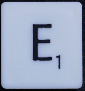 PARTS ONLY - Scrabble Board Game 1988 Murfett Regency Version - (1) Letter Tile E Only