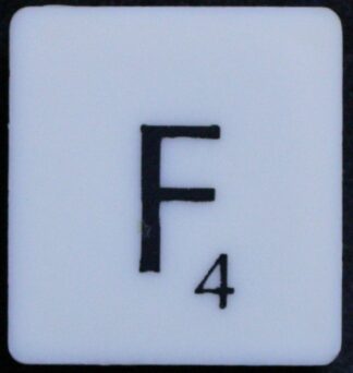 PARTS ONLY - Scrabble Board Game 1988 Murfett Regency Version - (1) Letter Tile F Only