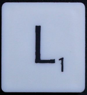 PARTS ONLY - Scrabble Board Game 1988 Murfett Regency Version - (1) Letter Tile L Only