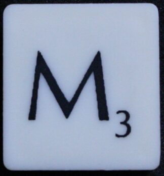 PARTS ONLY - Scrabble Board Game 1988 Murfett Regency Version - (1) Letter Tile M Only