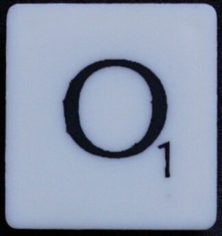 PARTS ONLY - Scrabble Board Game 1988 Murfett Regency Version - (1) Letter Tile O Only