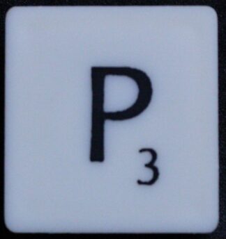 PARTS ONLY - Scrabble Board Game 1988 Murfett Regency Version - (1) Letter Tile P Only