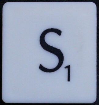 PARTS ONLY - Scrabble Board Game 1988 Murfett Regency Version - (1) Letter Tile S Only