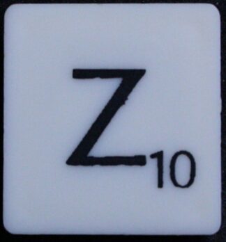 PARTS ONLY - Scrabble Board Game 1988 Murfett Regency Version - (1) Letter Tile Z Only