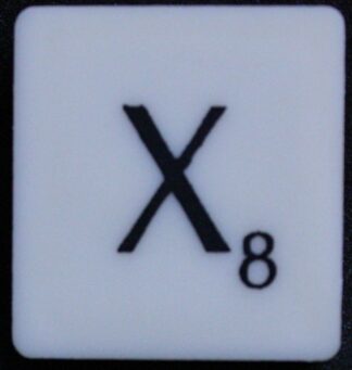 PARTS ONLY - Scrabble Board Game 1988 Murfett Regency Version - (1) Letter Tile X Only