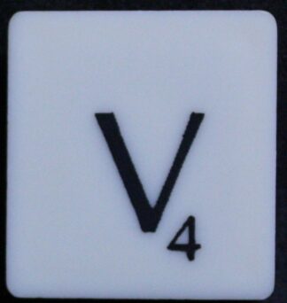 PARTS ONLY - Scrabble Board Game 1988 Murfett Regency Version - (1) Letter Tile V Only