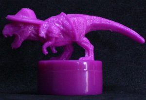 PARTS ONLY - Monopoly Travel World Tour Board Game (1) Purple Dinosaur Playing Piece with self-inking stamps Only