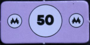 PARTS ONLY - Monopoly Travel World Tour Board Game - (1) Pack of 5 $50 Cardboard Money Only