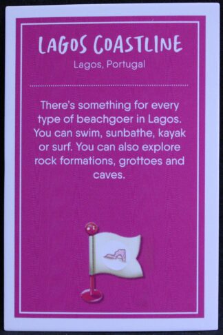 PARTS ONLY - Monopoly Travel World Tour Board Game - (1) Lagos Coastline Destination Card Only