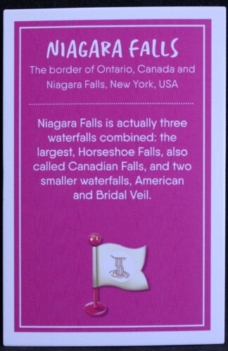 PARTS ONLY - Monopoly Travel World Tour Board Game - (1) Niagara Falls Destination Card Only