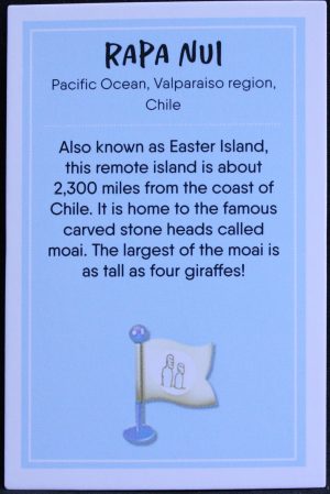 PARTS ONLY - Monopoly Travel World Tour Board Game - (1) Rapa Nui Destination Card Only