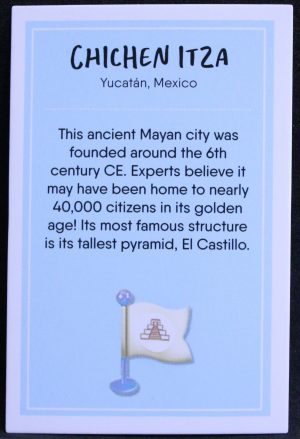 PARTS ONLY - Monopoly Travel World Tour Board Game - (1) Chichen Itza Destination Card Only