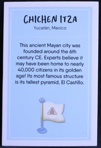 PARTS ONLY - Monopoly Travel World Tour Board Game - (1) Chichen Itza Destination Card Only