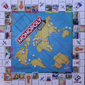 PARTS ONLY - Monopoly Travel World Tour Board Game (1) Dry Wipe Game Board Only