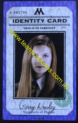 PARTS ONLY - Cluedo Harry Potter Board Game - (1) Ginny Weasly Identity Card Only