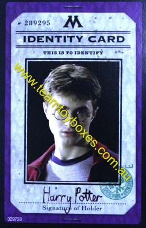PARTS ONLY - Cluedo Harry Potter Board Game - (1) Harry Potter Identity Card Only