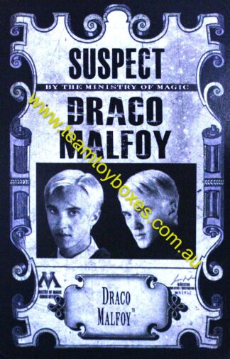 PARTS ONLY - Cluedo Harry Potter Board Game - (1) Draco Malfoy Suspect Mystery Card Only
