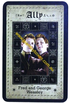 PARTS ONLY - Cluedo Harry Potter Board Game - (1) Fred and George Weasley Ally Card Only