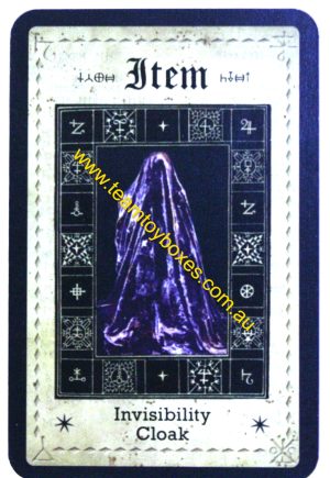 PARTS ONLY - Cluedo Harry Potter Board Game - (1) Invisibility Cloak Item Card Only
