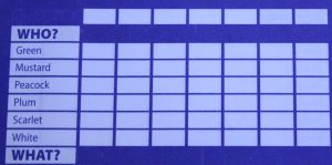 PARTS ONLY - Cluedo 2011 Electronic Arts Version - (1) Single Detective Notepad Sheet Only