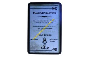 PARTS ONLY - Cluedo Harry Potter Board Game - (1) Male Characters (lose 2 pinches) Dark Deck Card Only