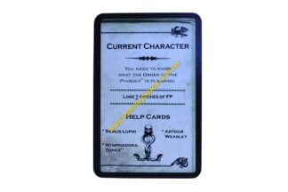 PARTS ONLY - Cluedo Harry Potter Board Game - (1) Current Character (lose 2 pinches) Dark Deck Card Only