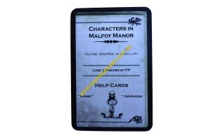 PARTS ONLY - Cluedo Harry Potter Board Game - (1) Characters in Malfoy Manor (lose 3 pinches) Dark Deck Card Only