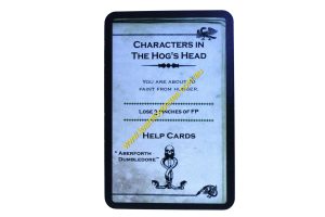 PARTS ONLY - Cluedo Harry Potter Board Game - (1) Characters in The Hogs Head (lose 2 pinches) Dark Deck Card Only