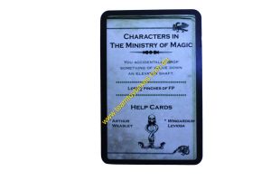 PARTS ONLY - Cluedo Harry Potter Board Game - (1) Characters in The Ministry of Magic (lose 2 pinches) Dark Deck Card Only