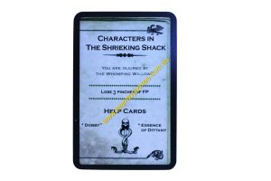 PARTS ONLY - Cluedo Harry Potter Board Game - (1) Characters in The Shrieking Shack (lose 3 pinches) Dark Deck Card Only