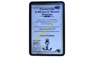 PARTS ONLY - Cluedo Harry Potter Board Game - (1) Characters in Weasleys Wizard Wheezes (lose 3 pinches) Dark Deck Card Only