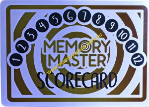 PARTS ONLY - Wizarding World Harry Potter Memory Master Card Game - (1) Score Card Only